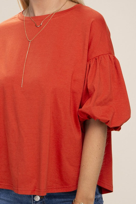 Bubble sleeve top